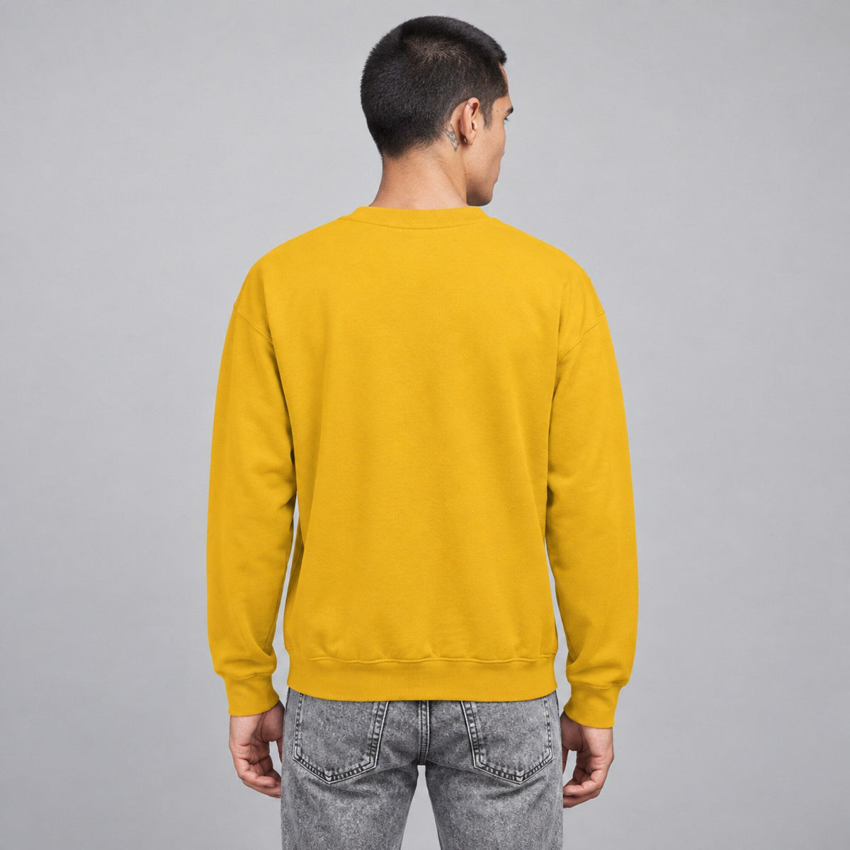 Look For Food Unisex Sweatshirt — worn on model, back