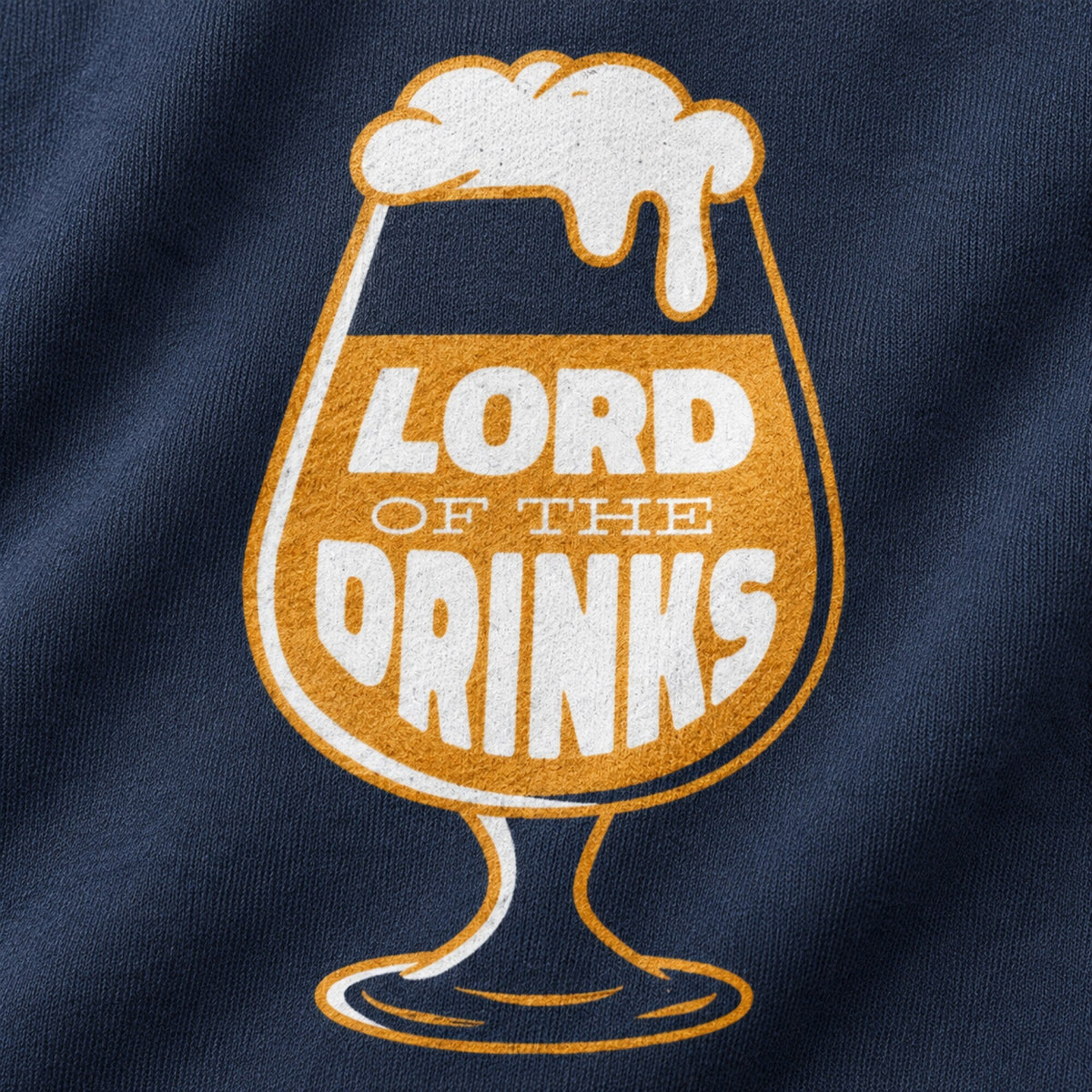 Lord Of The Drinks Unisex Premium Sweatshirt — print detail close-up