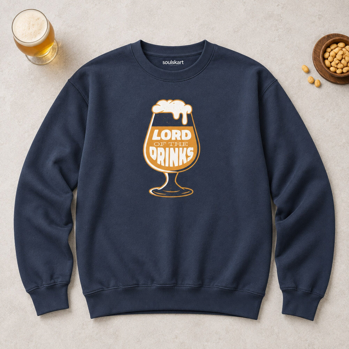 Lord Of The Drinks Unisex Premium Sweatshirt — on hanger