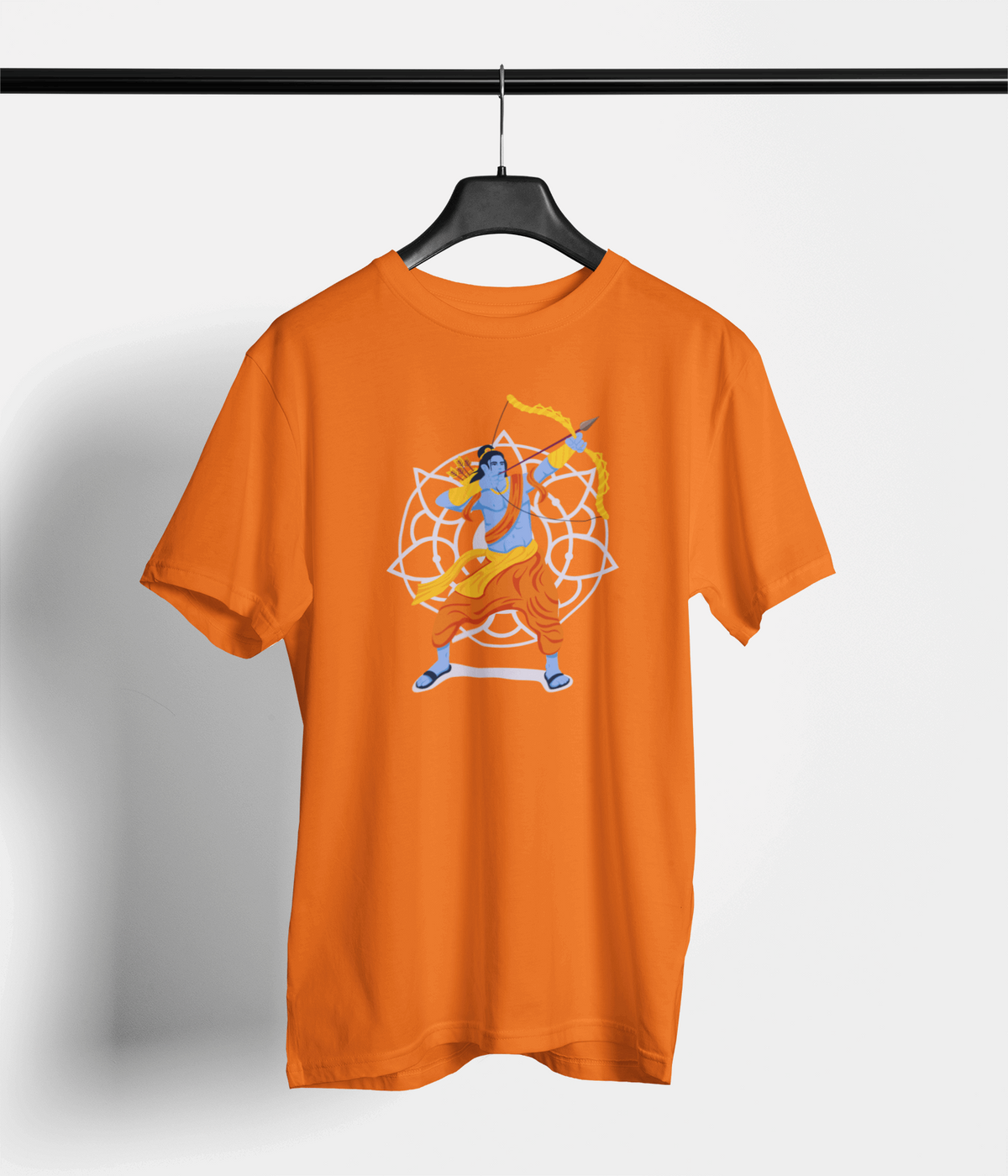 Lord Rama Mandala Archer Tee — Orange — main product image