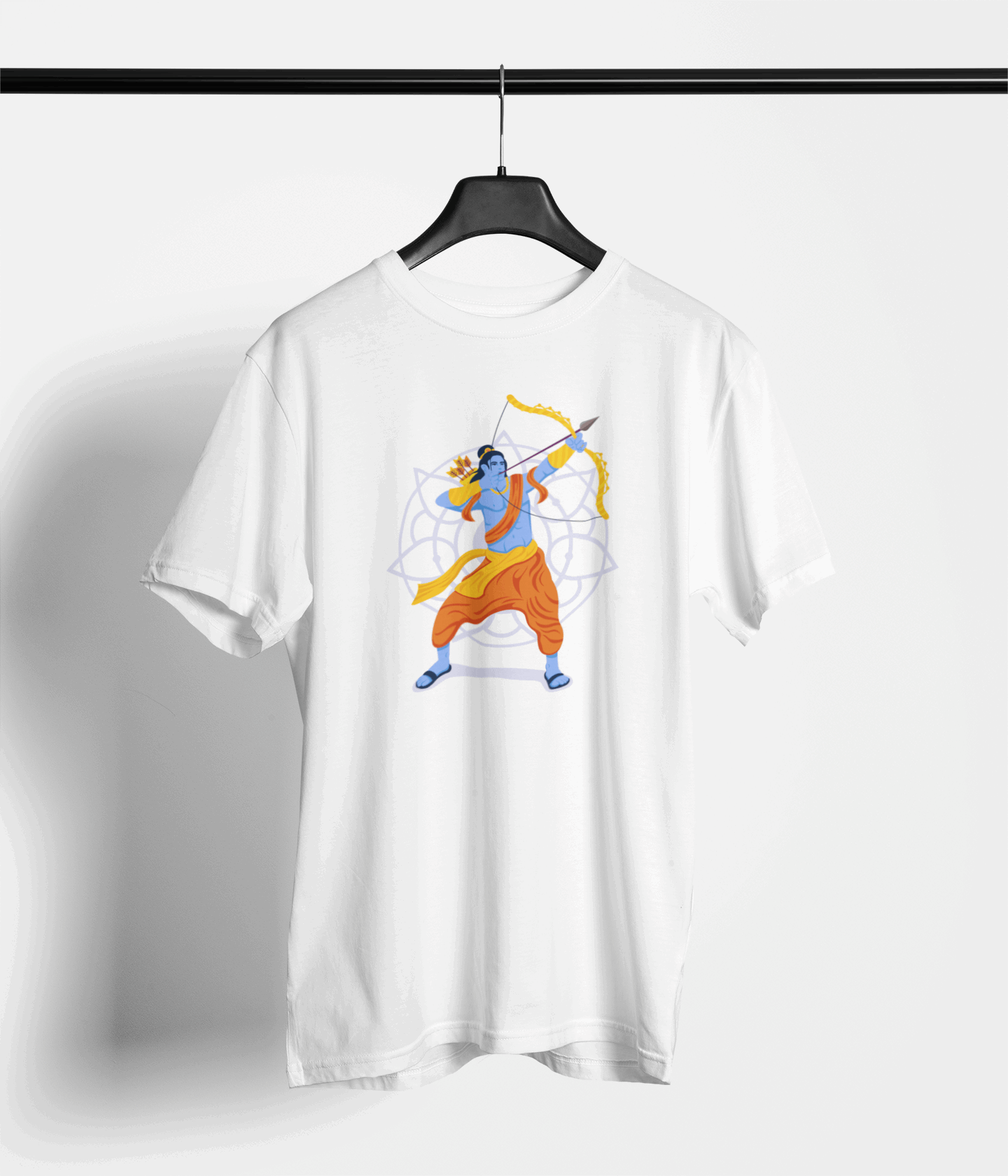 Lord Rama Mandala Archer Tee — White — main product image