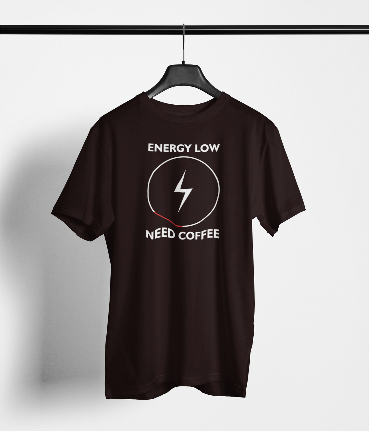 Low Energy, Need Coffee T-Shirt — main product image
