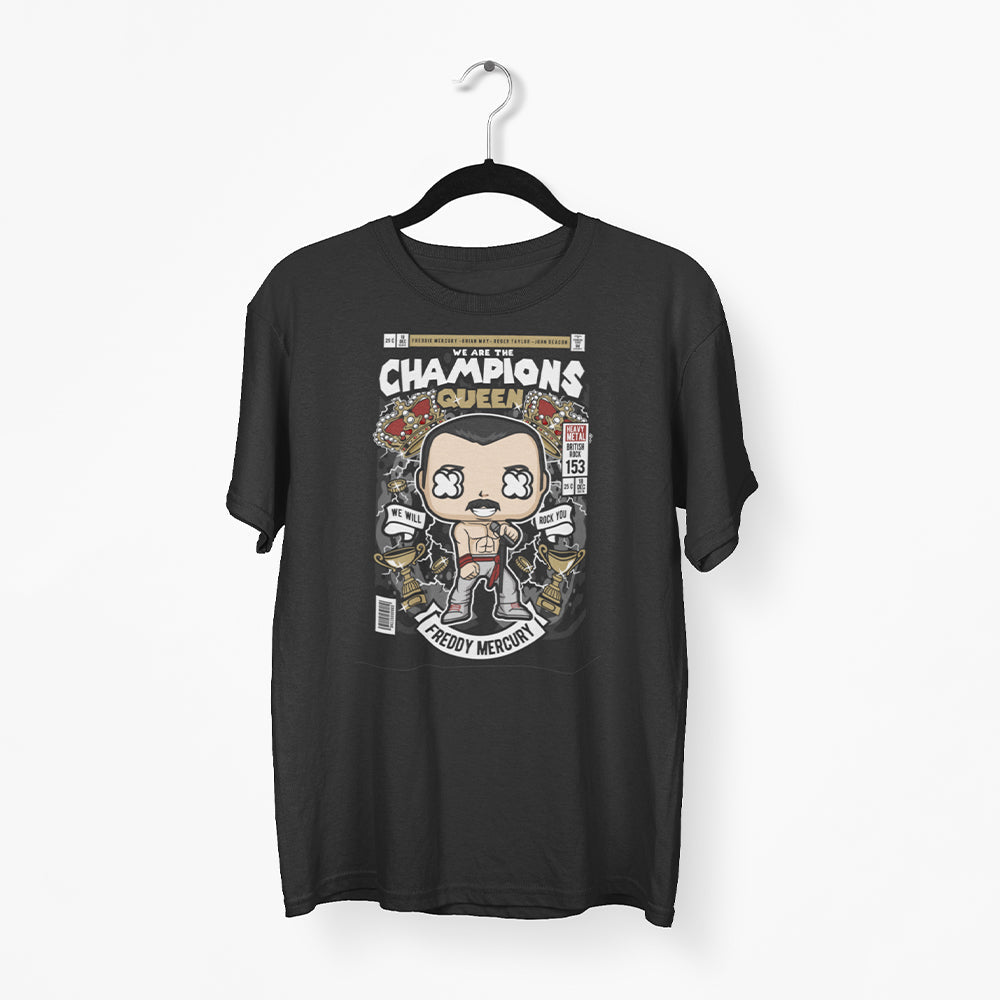 Queen We Are The Champions Pop Art Unisex T-Shirt — main product image