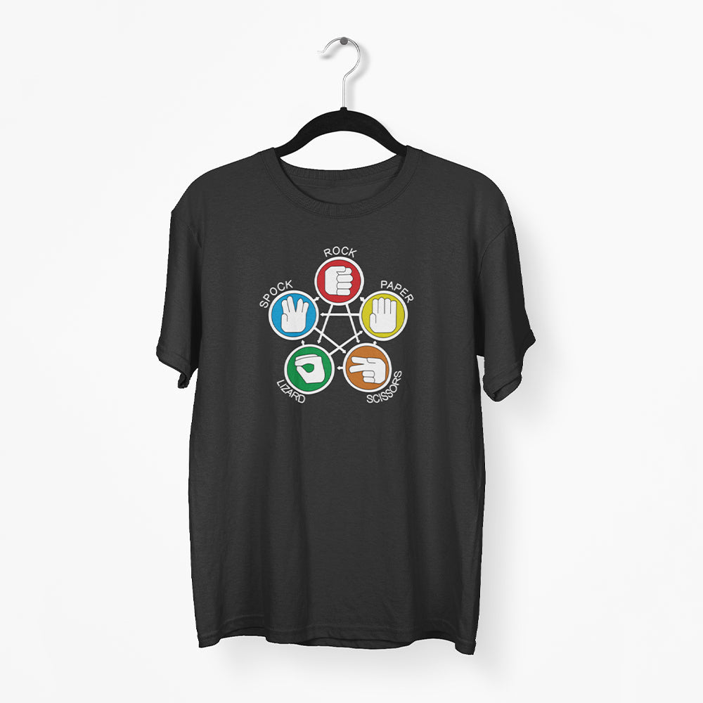 Big Bang Theory Rock Paper Scissors Lizard Spock Unisex T-Shirt - Main Product Image