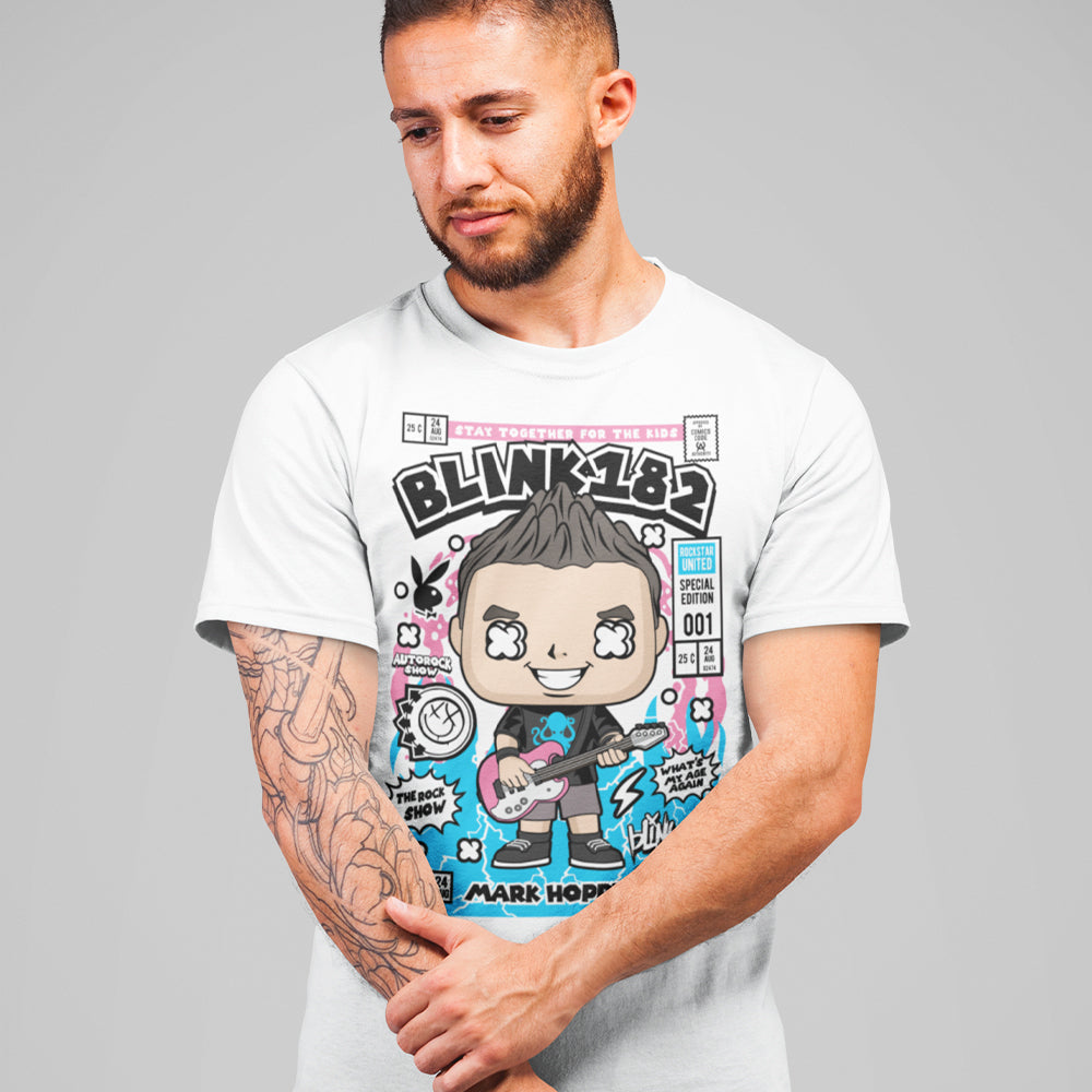Blink-182 Pop Art Unisex T-Shirt - Front View