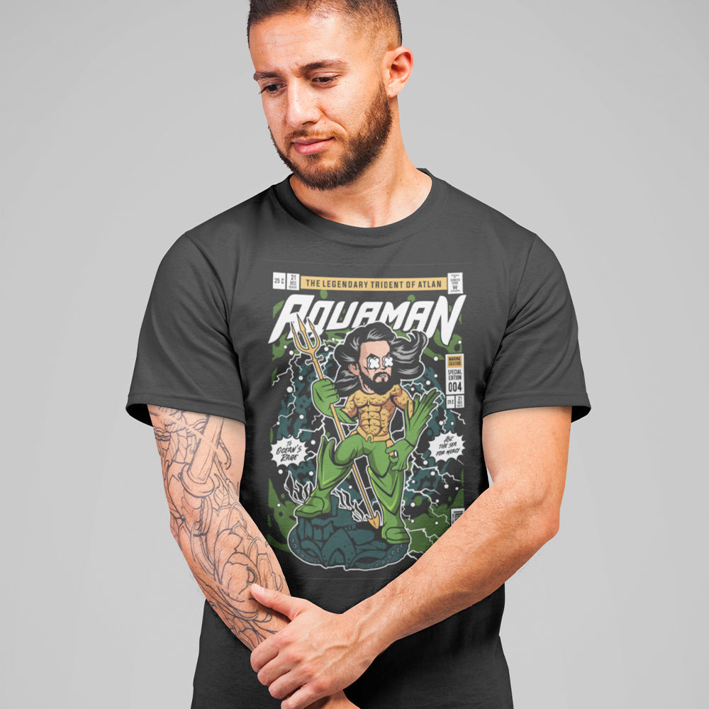 Aquaman Pop Art Unisex T-Shirt - Front View