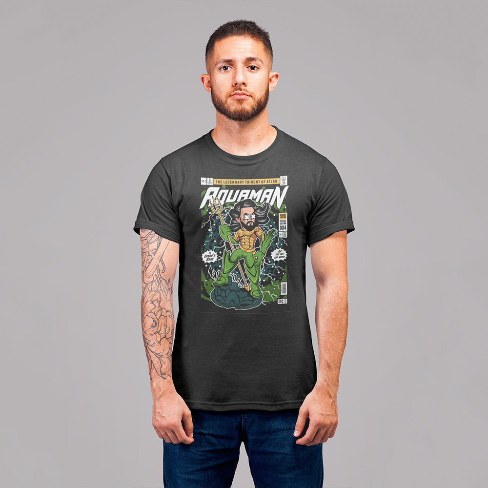Aquaman Pop Art Unisex T-Shirt - Side View