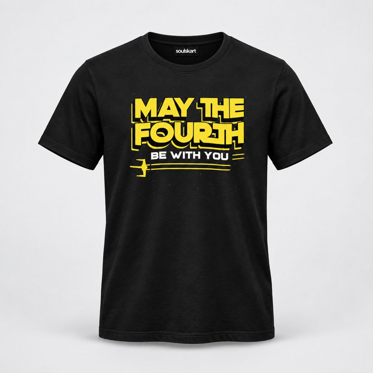 May The Fourth Lightsaber Type Tee — front view