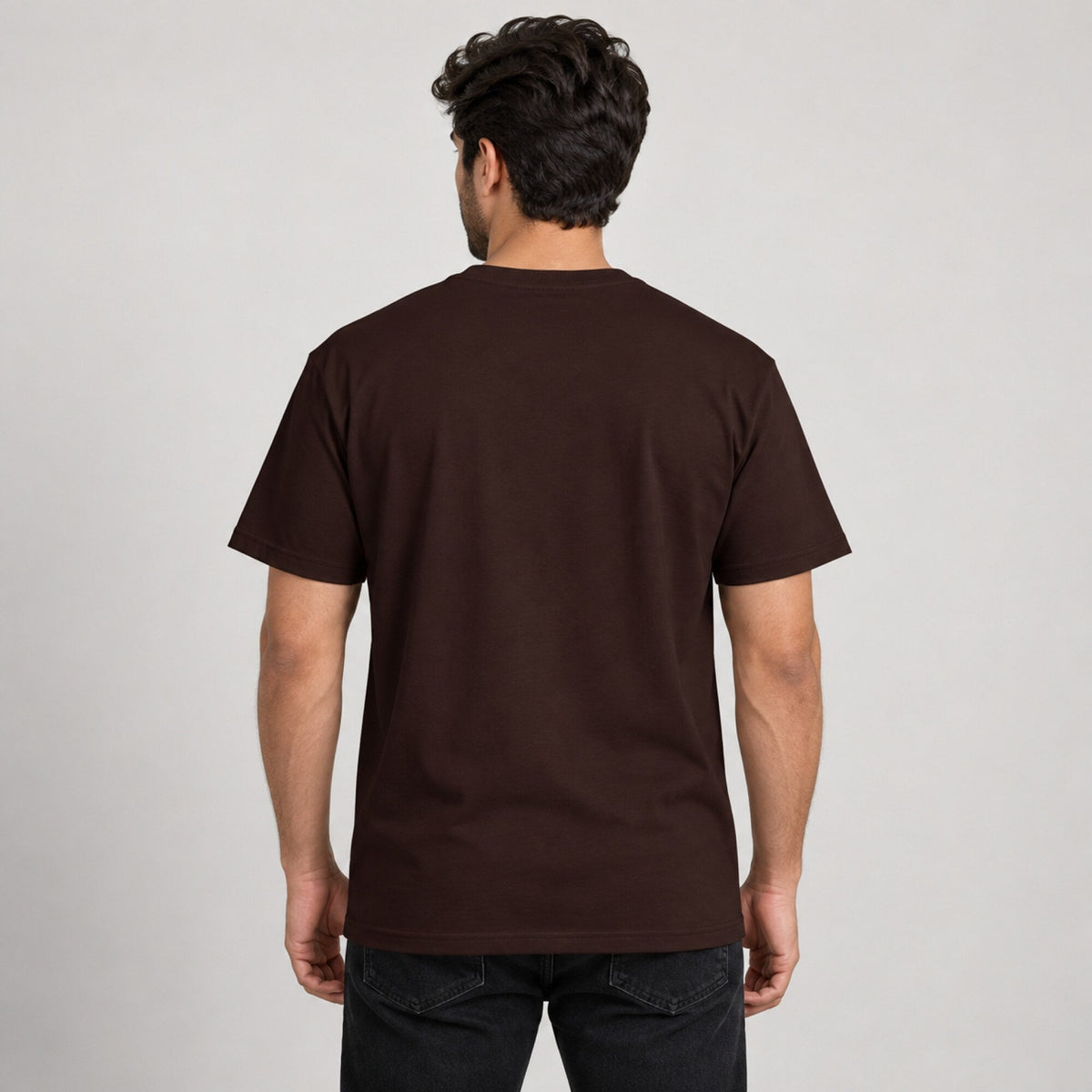 May Your Coffee Be Strong T-Shirt — worn on model, back