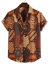Men's Causal Printed Lycra Blend Shirts — main product image