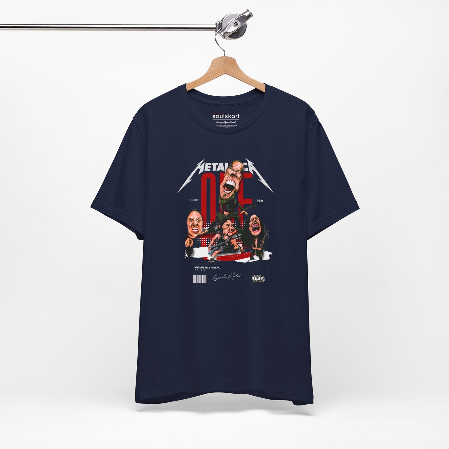 Metallica One Vintage Rock Tee — side view