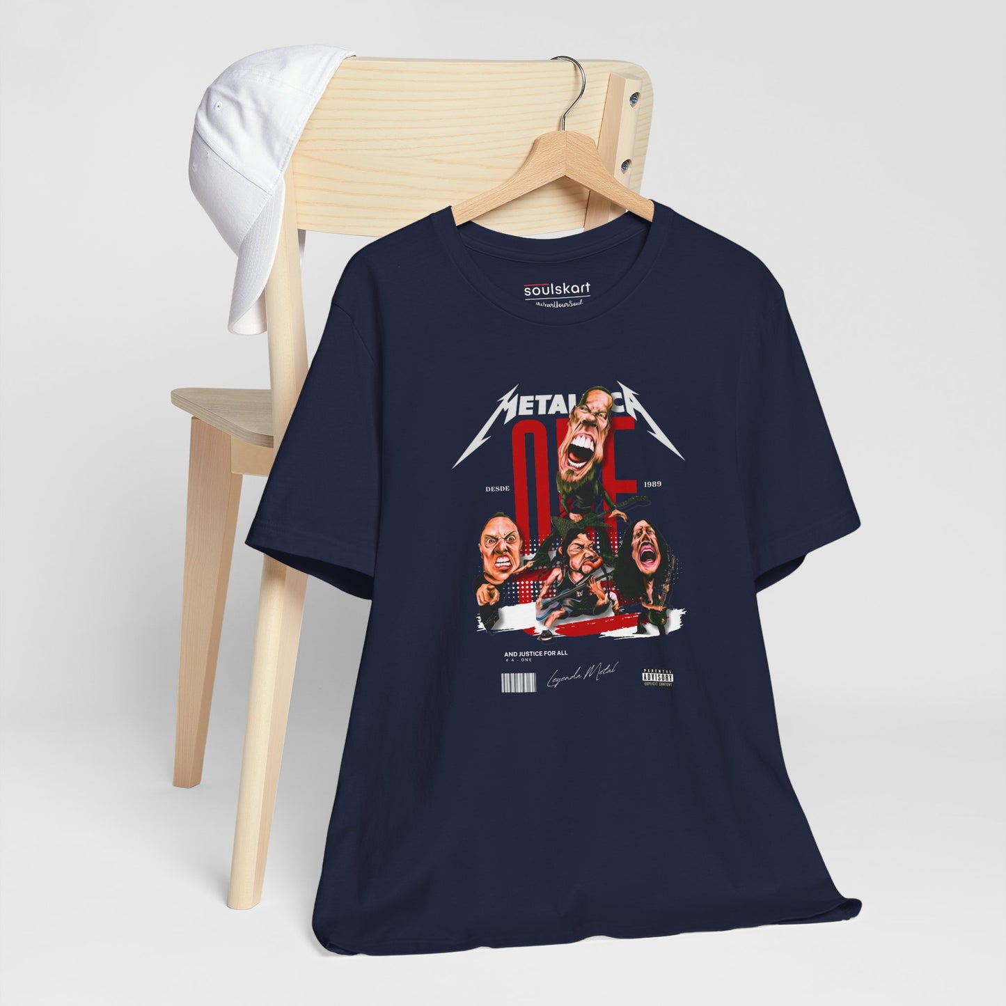Metallica One Vintage Rock Tee — detail shot