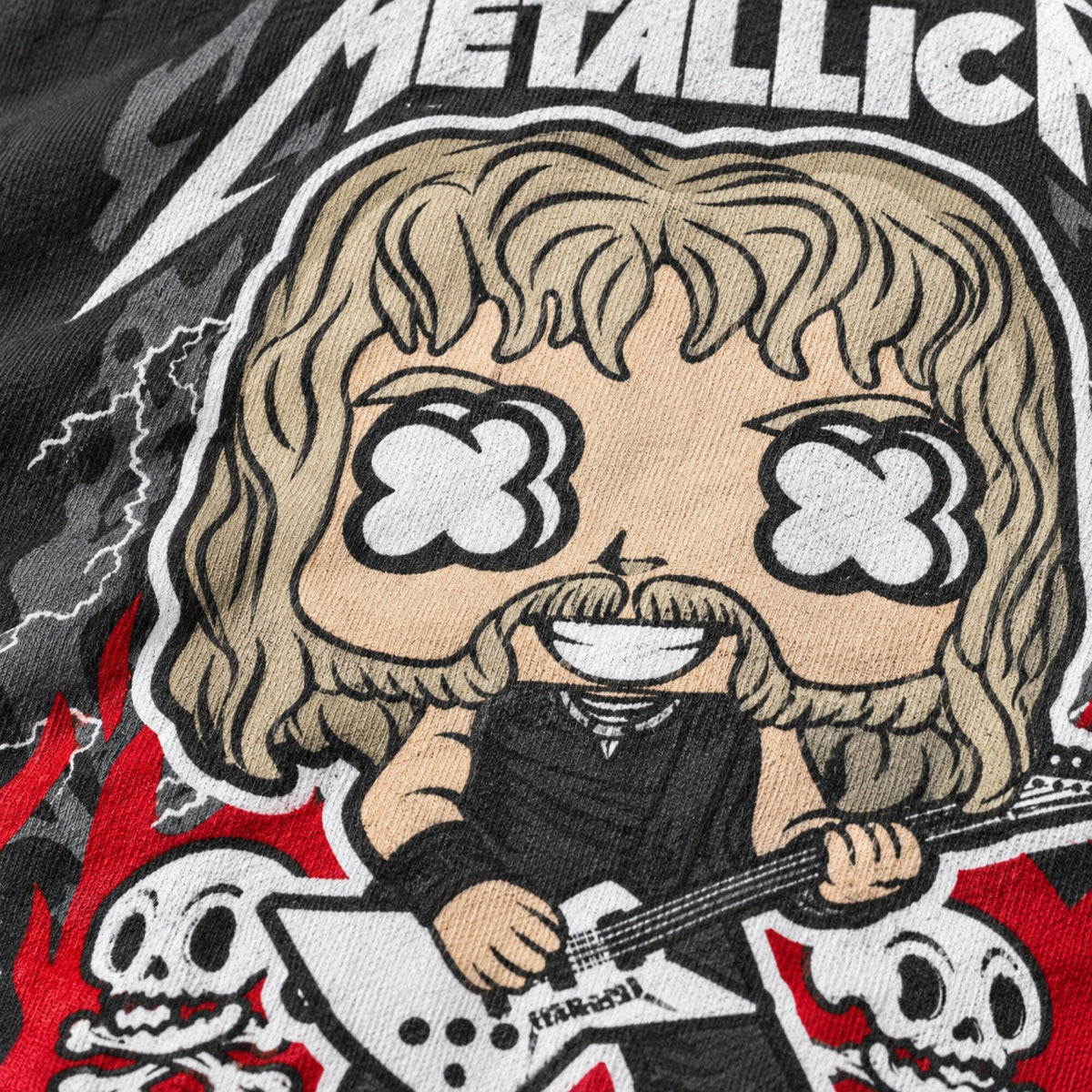 Metallica Pop Art Unisex T-Shirt — print detail close-up