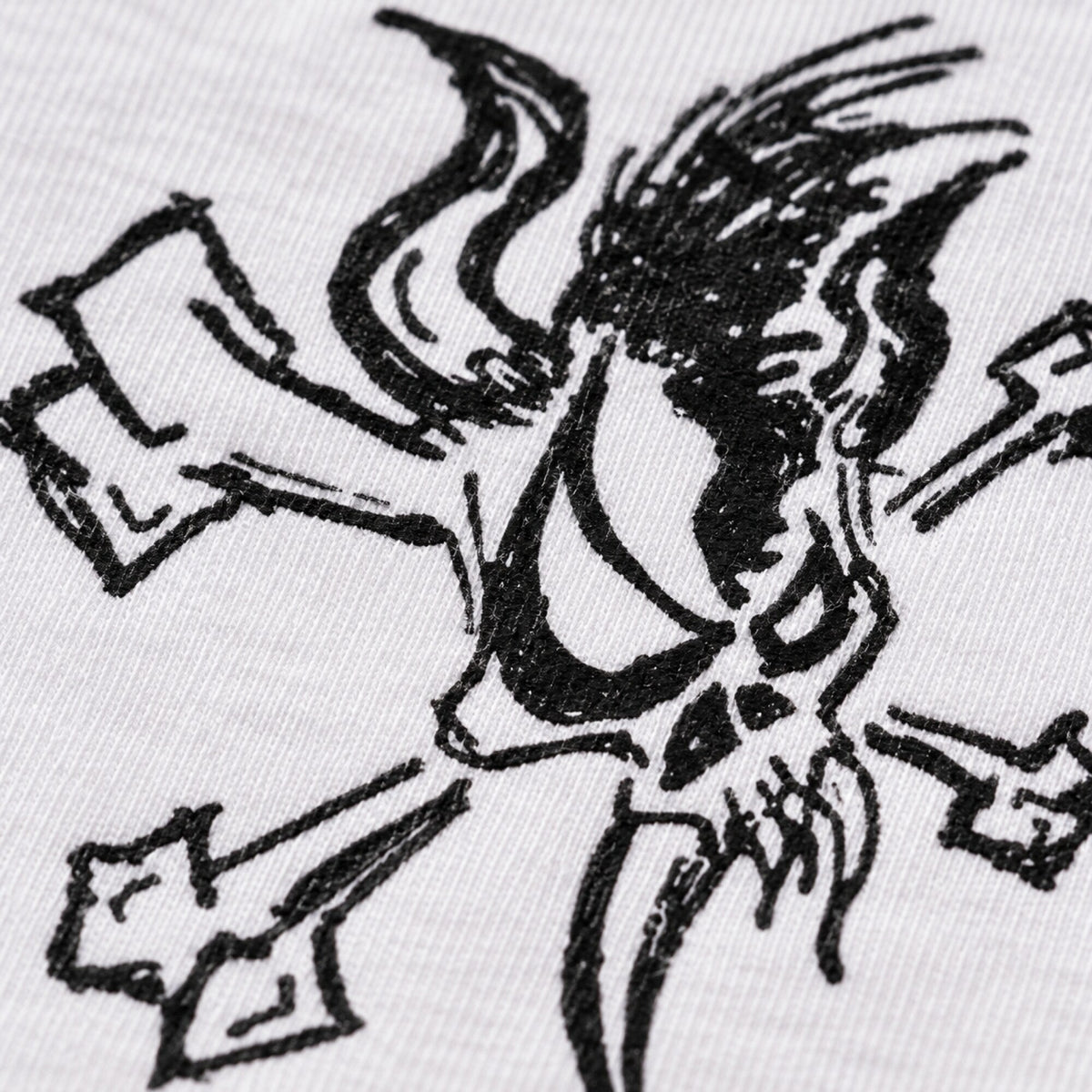 Metallica Rock On Tee — print detail close-up