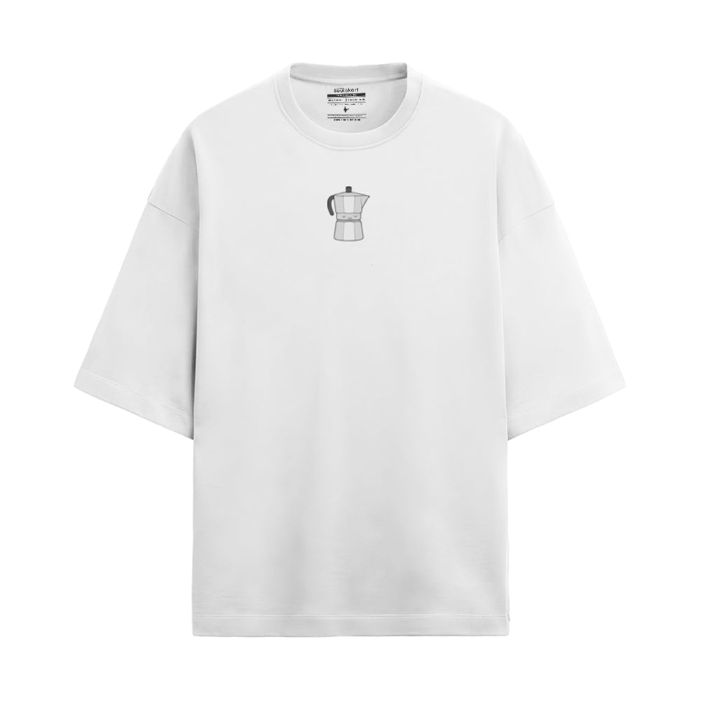 Moka Pot Coffee Lovers Oversized Slouch Tee - Main Product Image
