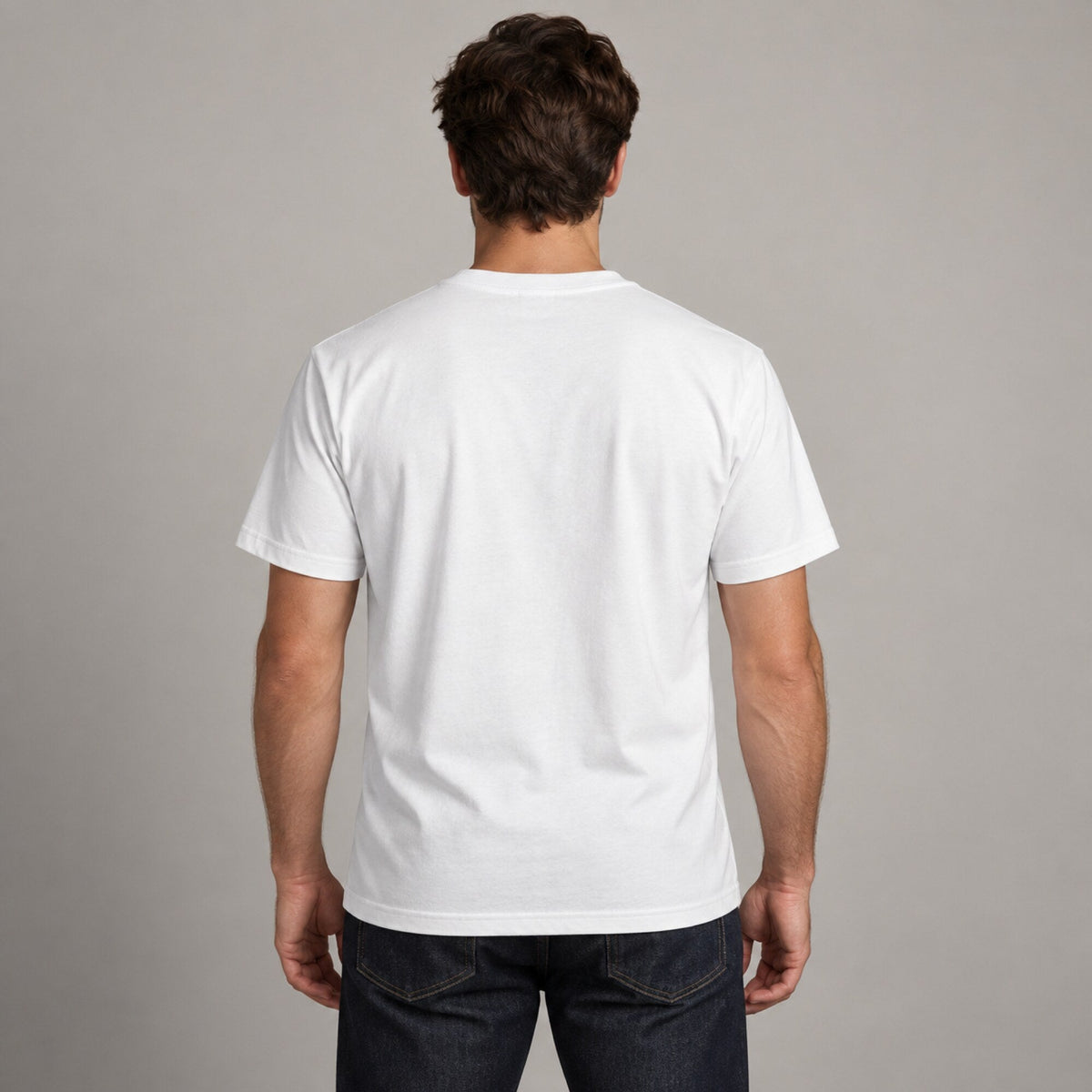 Moka Pot Coffee T-Shirt — worn on model, back