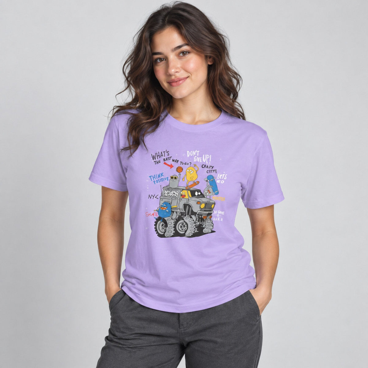 Monster Academy Streetwear T-Shirt — worn on model, front