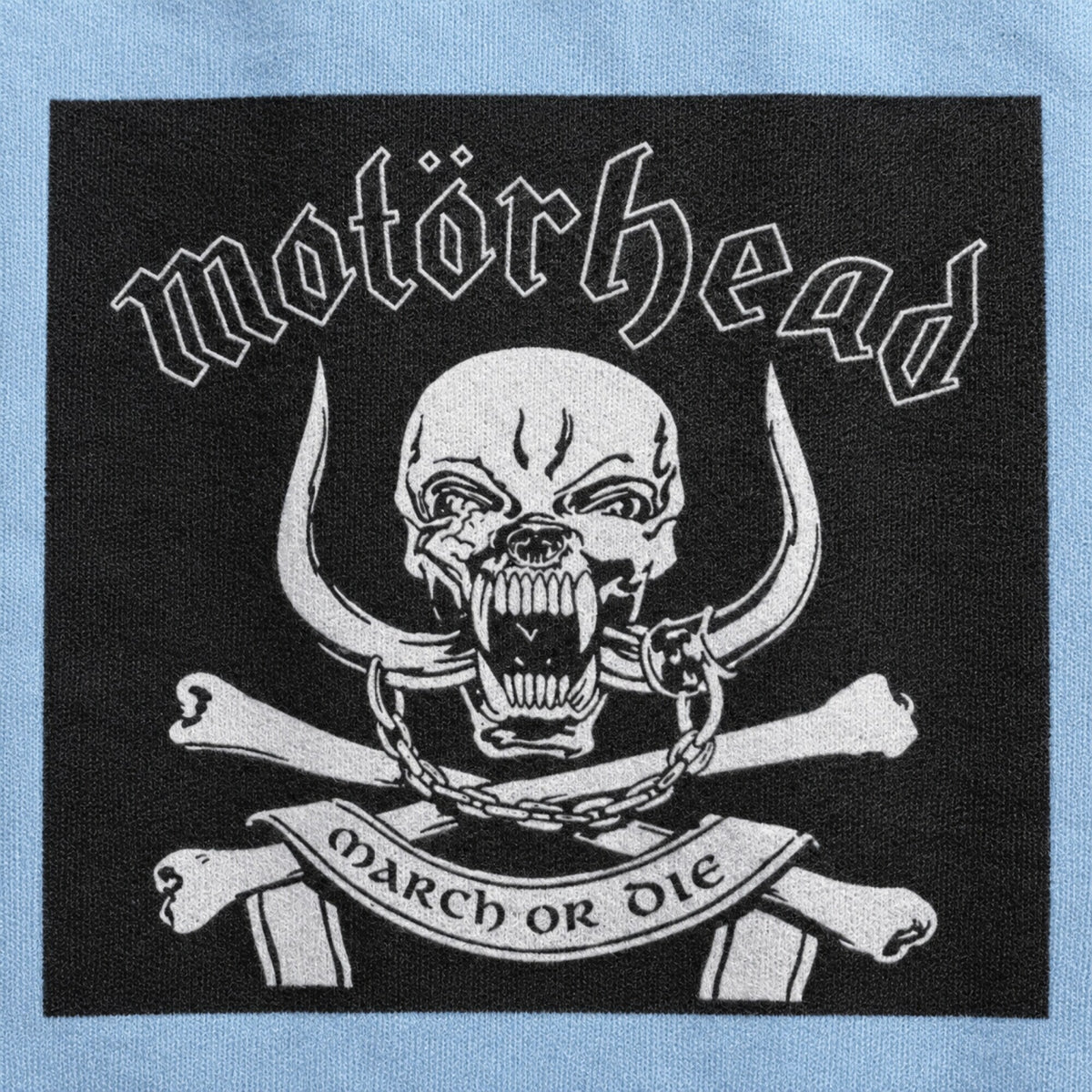 Motorhead Unisex Premium Sweatshirt — print detail close-up