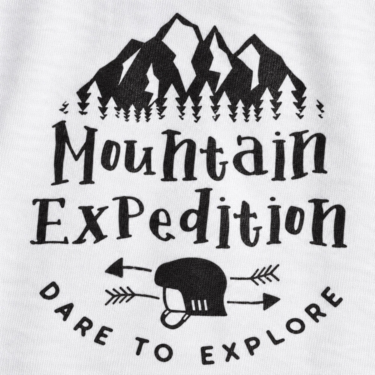 Mountain Expedition Dare To Explore Tee — print detail close-up
