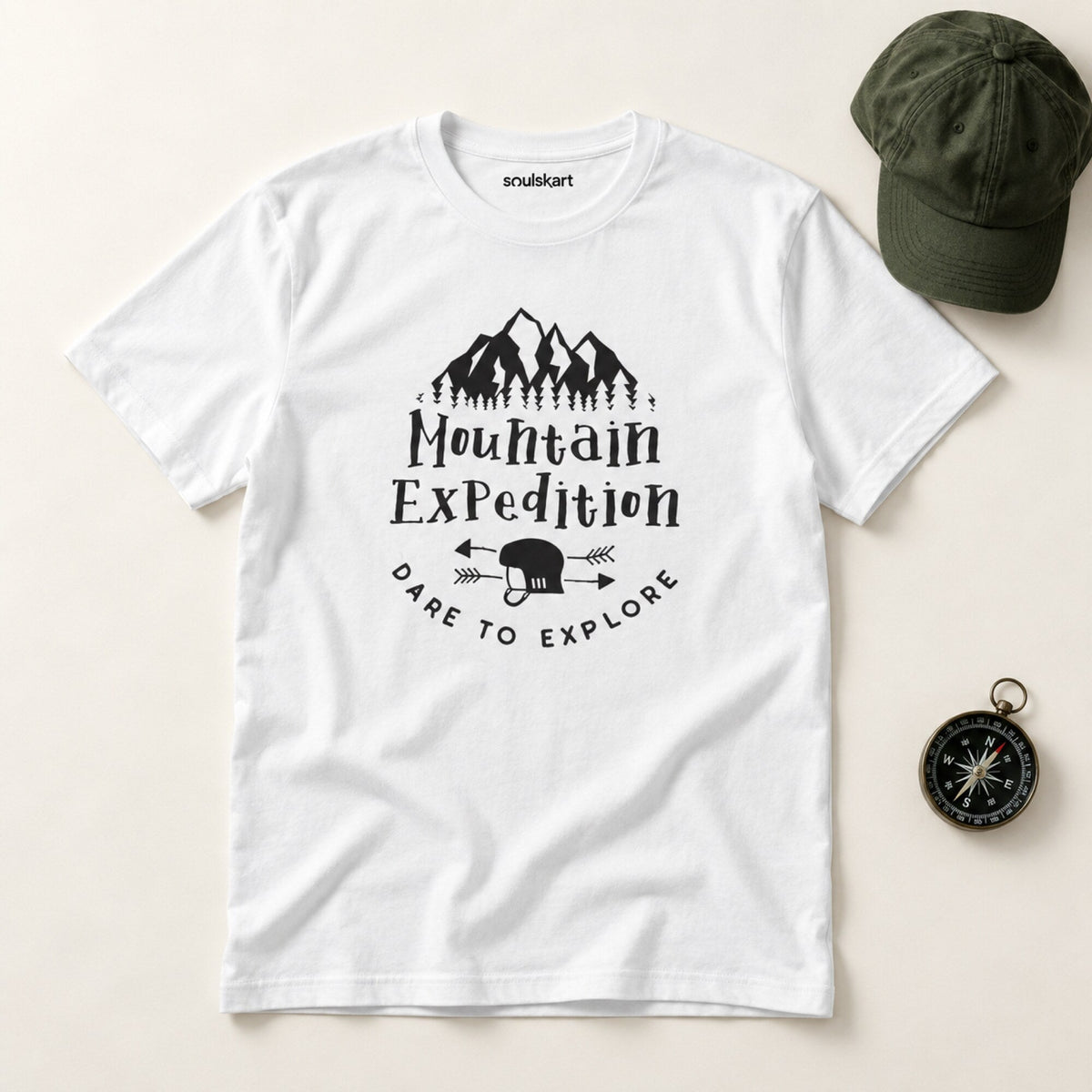 Mountain Expedition Dare To Explore Tee — on hanger
