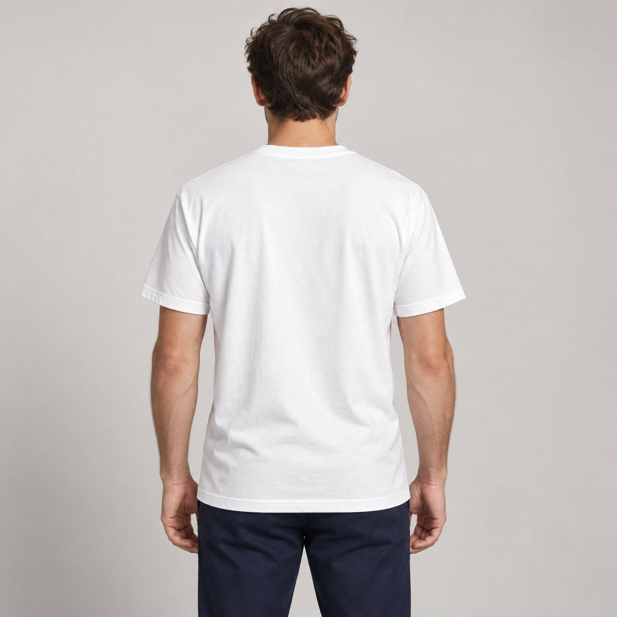 Mountains Are Calling Unisex T-Shirt — worn on model, back