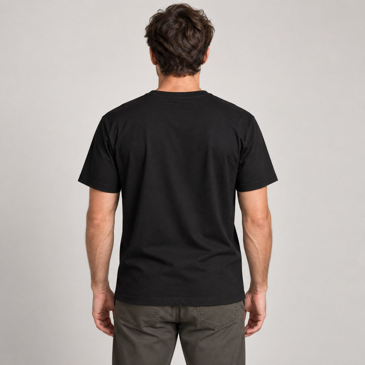 Mountains Unisex T-Shirt — worn on model, back