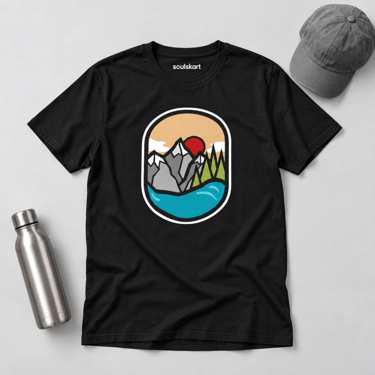 Mountains Unisex T-Shirt — on hanger