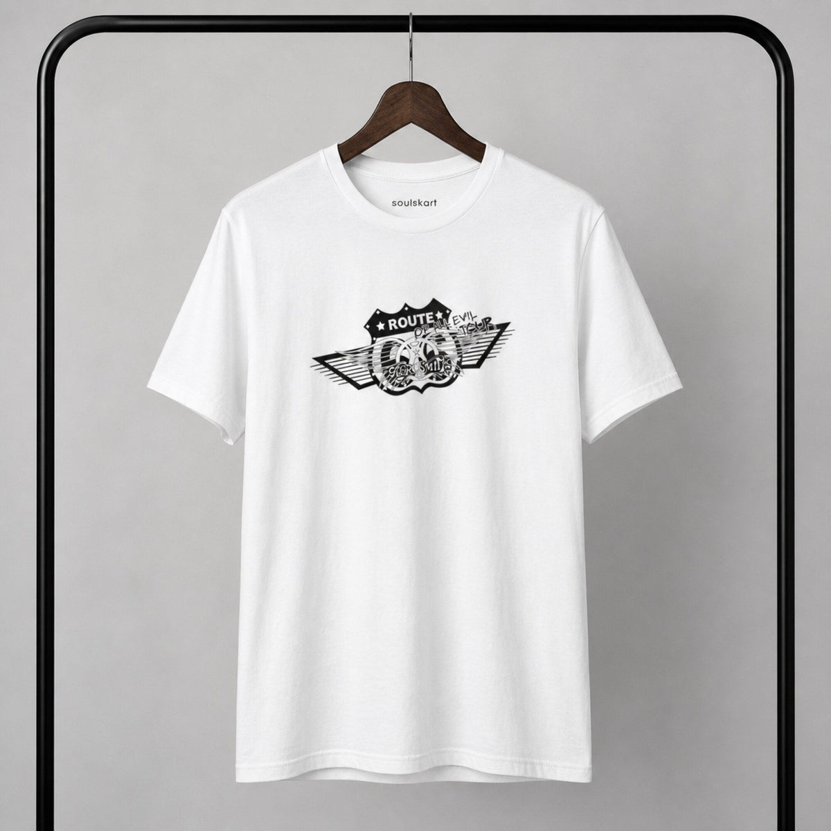 Aerosmith Route of All Evil Tour Tee — on hanger