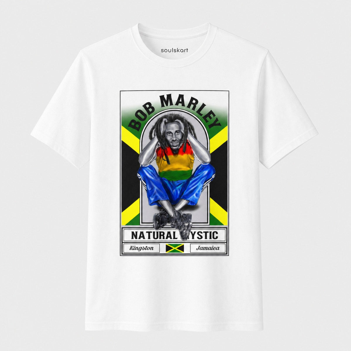 Bob Marley "Natural Mystic" Inspired Unisex Tee — front view