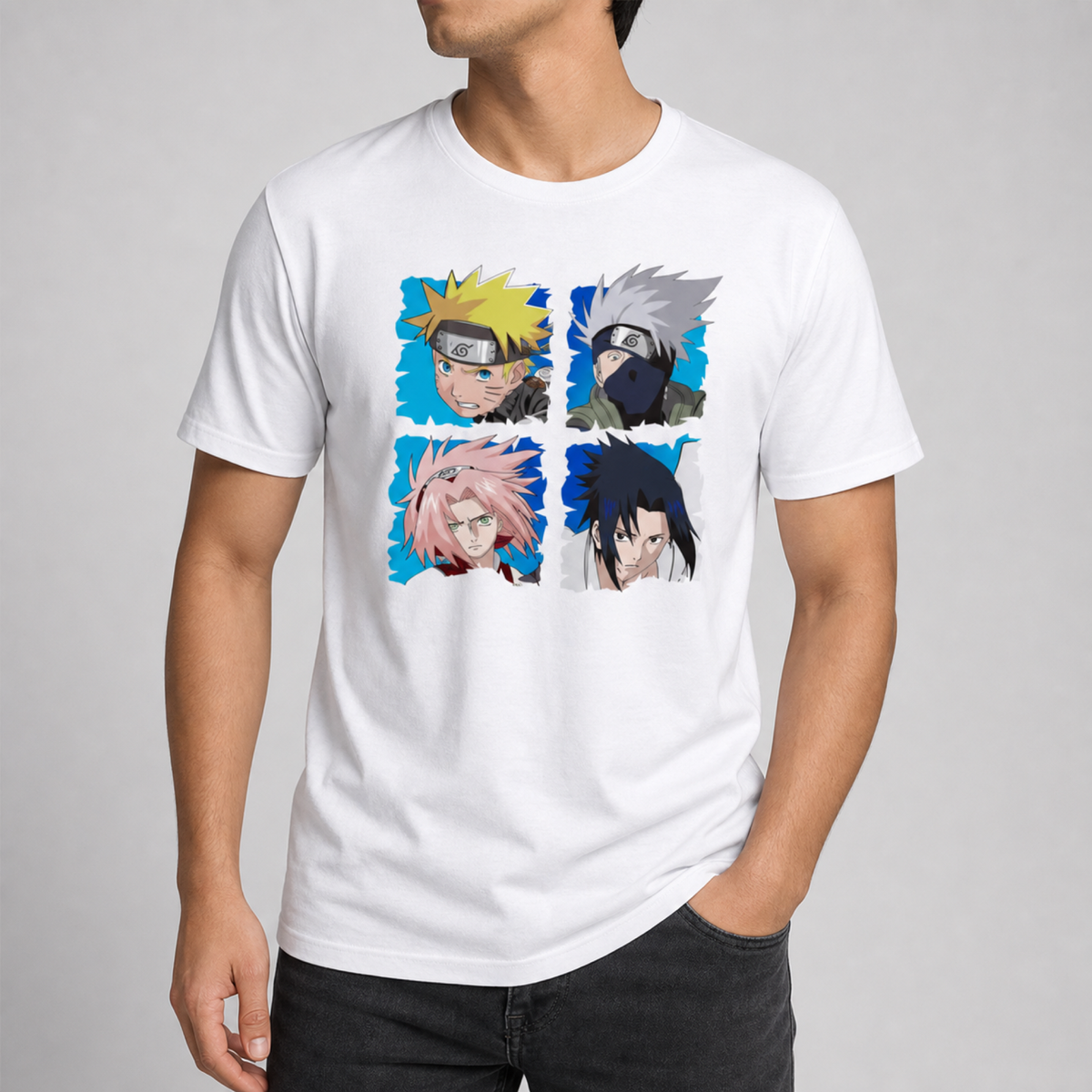 Naruto Shippuden Squad Goals T-Shirt - Featuring Naruto, Sakura, Kakashi, Sasuke - Ultimate Ninja Anime Manga Fanwear
