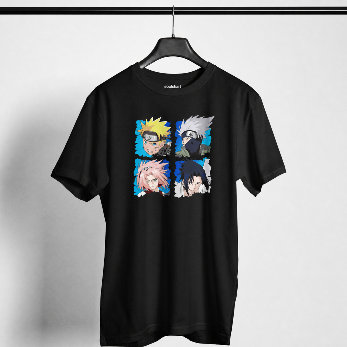 Naruto Shippuden Squad Goals T-Shirt: Unleash Your Inner Ninja with Naruto, Sakura, Kakashi & Sasuke - Eco-Friendly Anime Magic