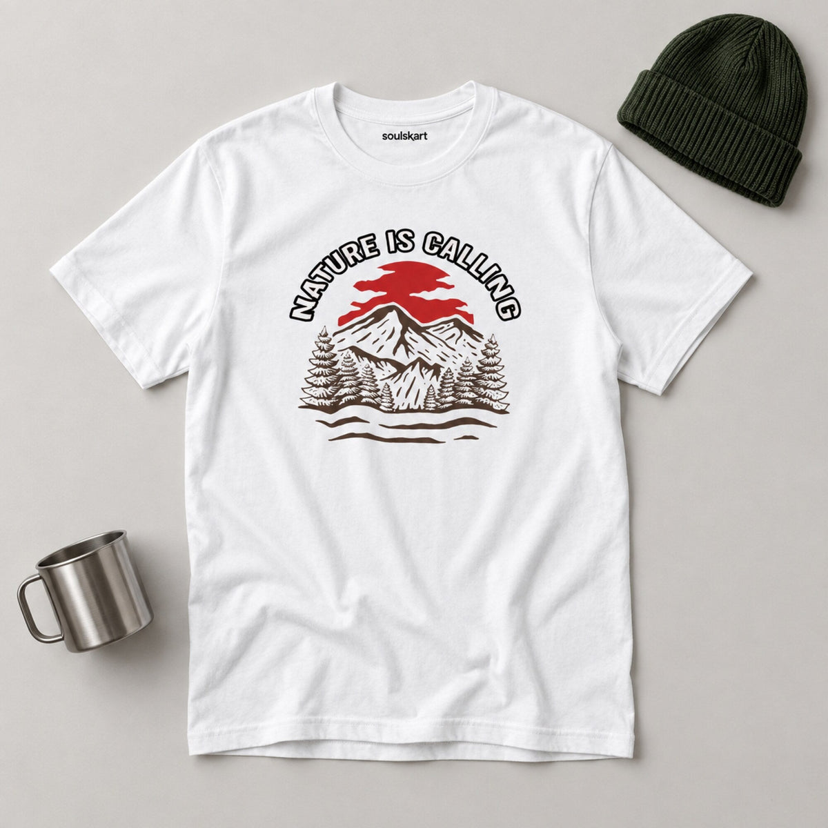 Nature Is Calling Unisex T-Shirt — on hanger