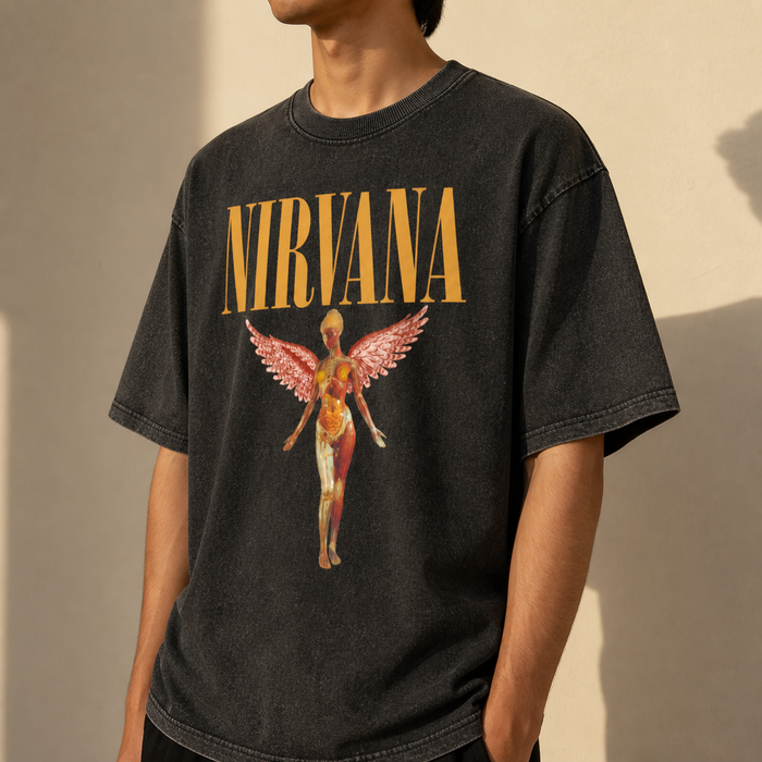 Nirvana Acid Washed Oversized T-Shirt