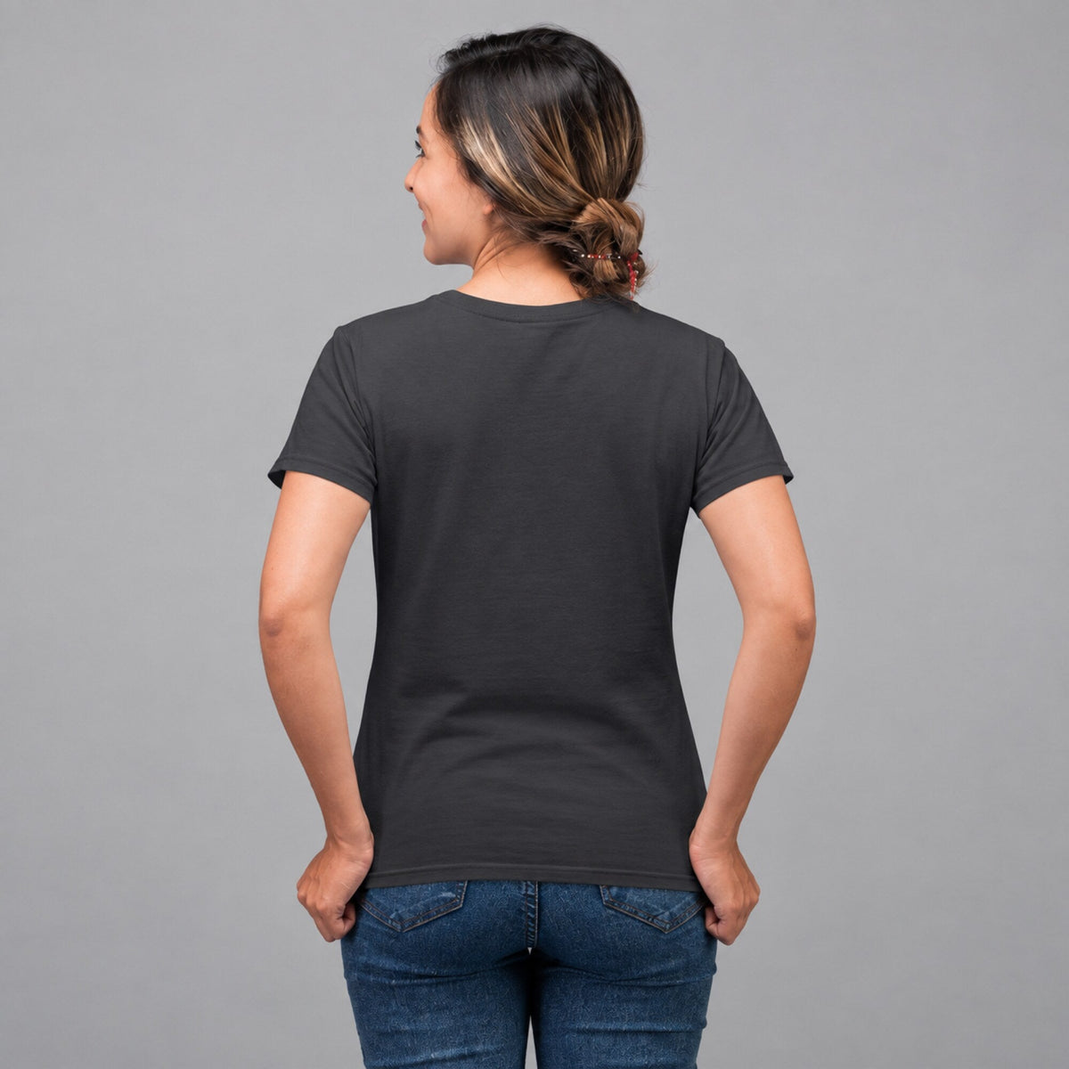 Nirvana Man Who Sold The World Tee — worn on model, back