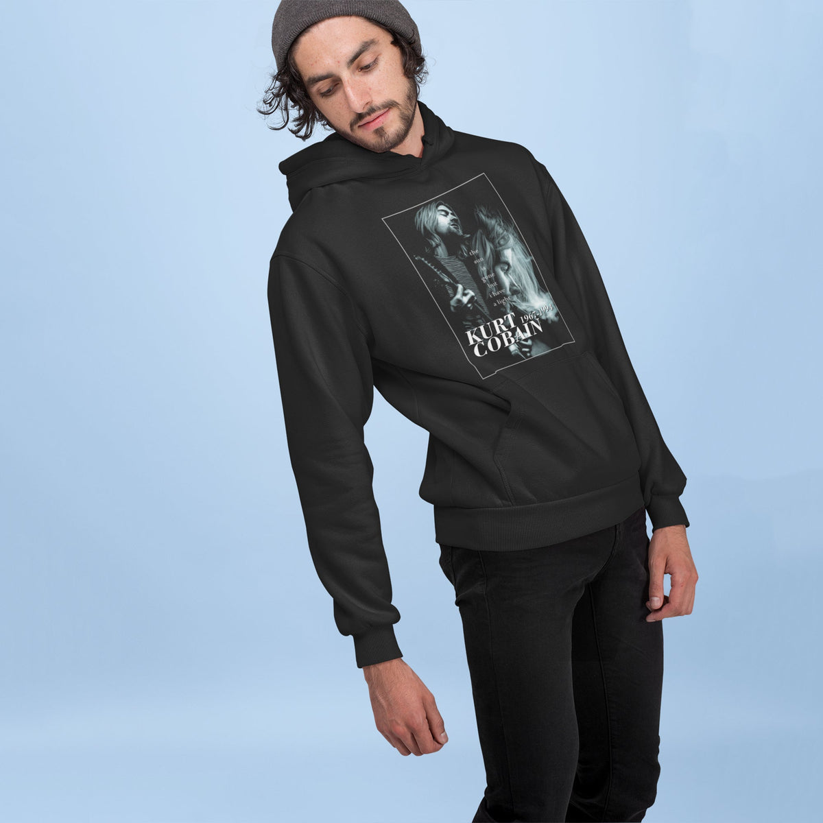 Nirvana- Kurt Cobain Unisex Black Hoodie — product photo 2