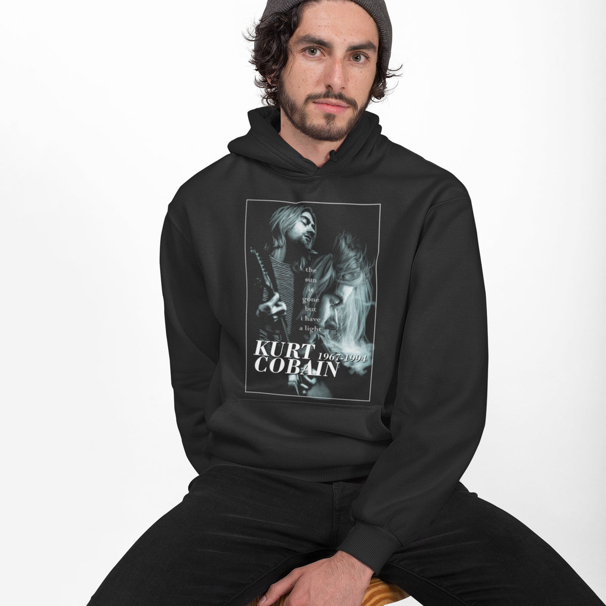 Nirvana- Kurt Cobain Unisex Black Hoodie — product photo 3