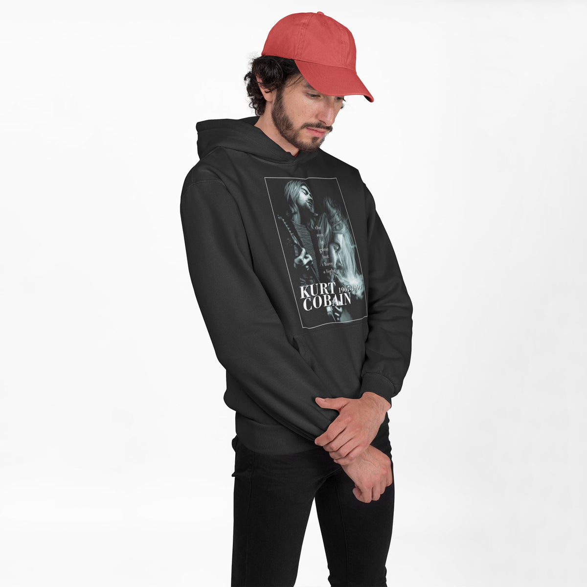 Nirvana- Kurt Cobain Unisex Black Hoodie — product photo 4