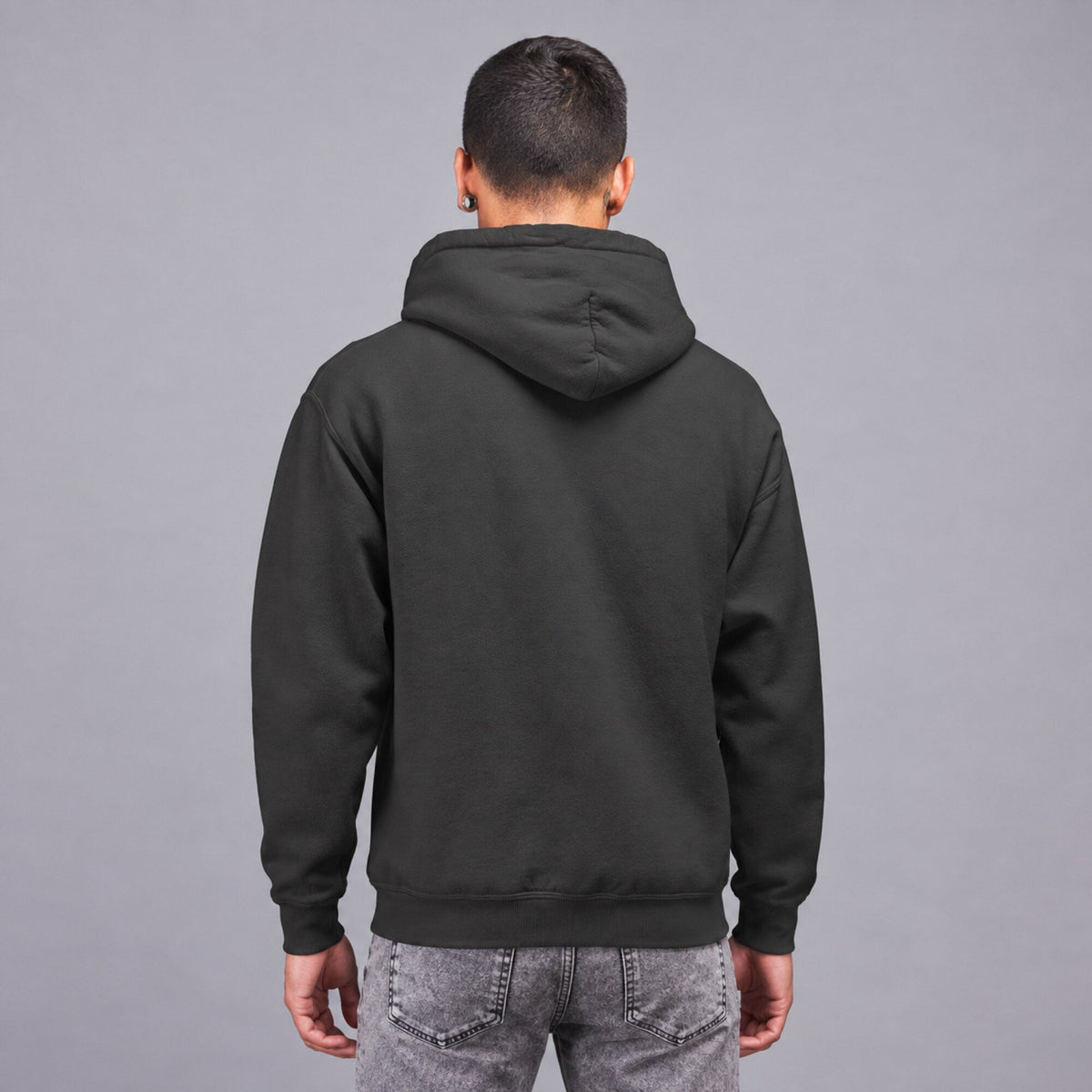 Nirvana Unisex Hoodie — worn on model, back