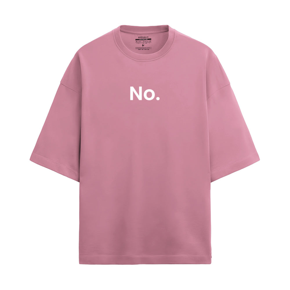 Sarcastic "No" Oversized Slouch Tee - Main Product Image