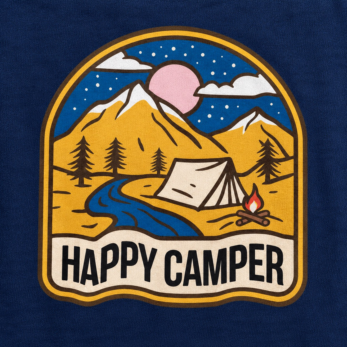 Outdoor Adventure Unisex T-Shirt, cotton print close-up