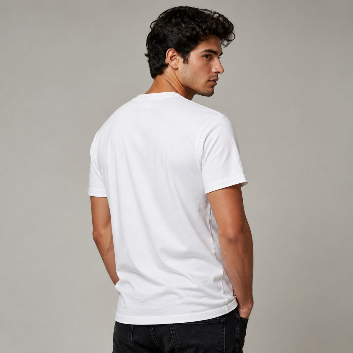 Ozark Vibes Unisex Tee — worn on model, back