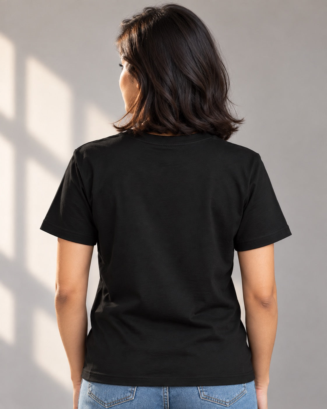 Peace Love Beer T-shirt, on-model plain back