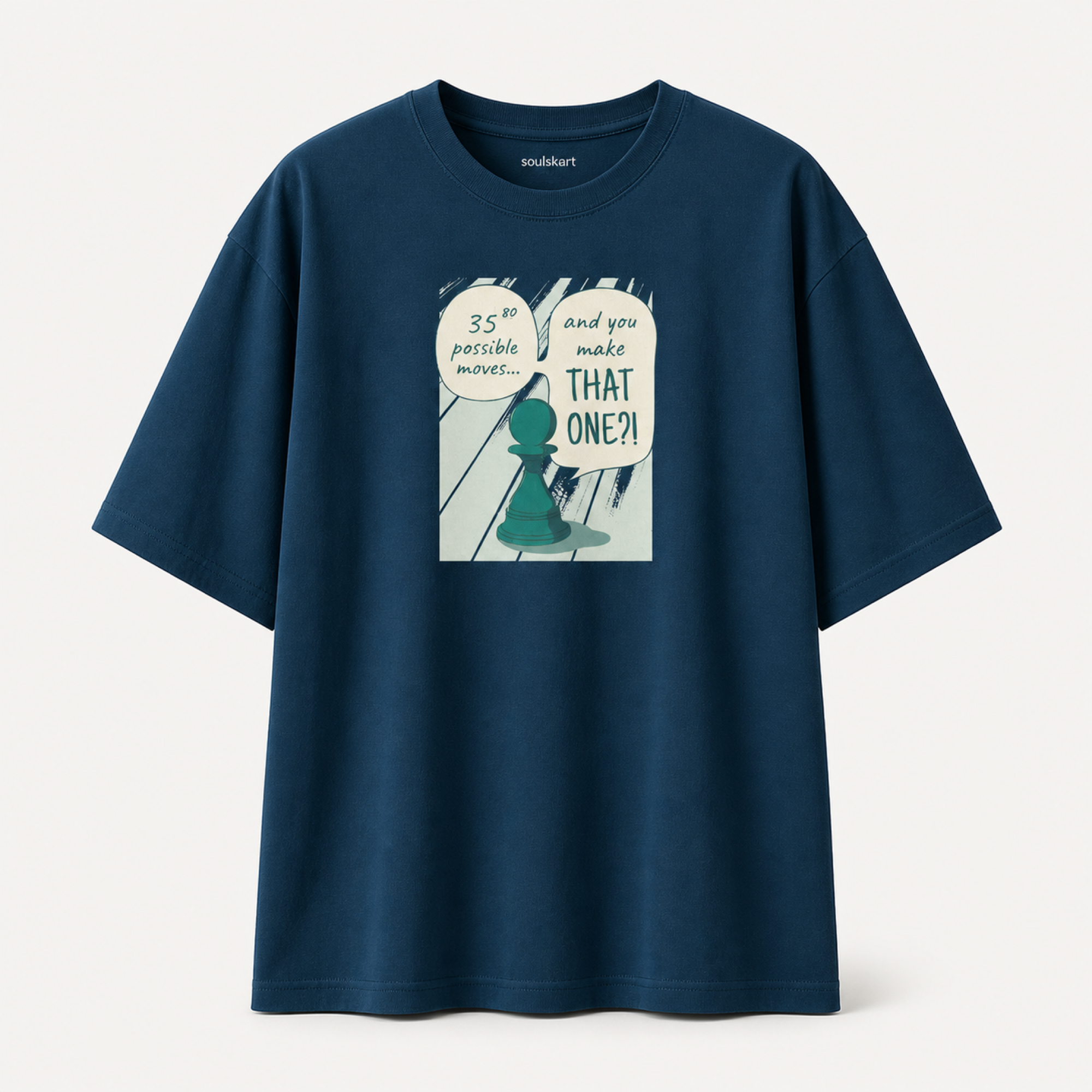 Possible Moves Chess Unisex Oversized T-Shirt