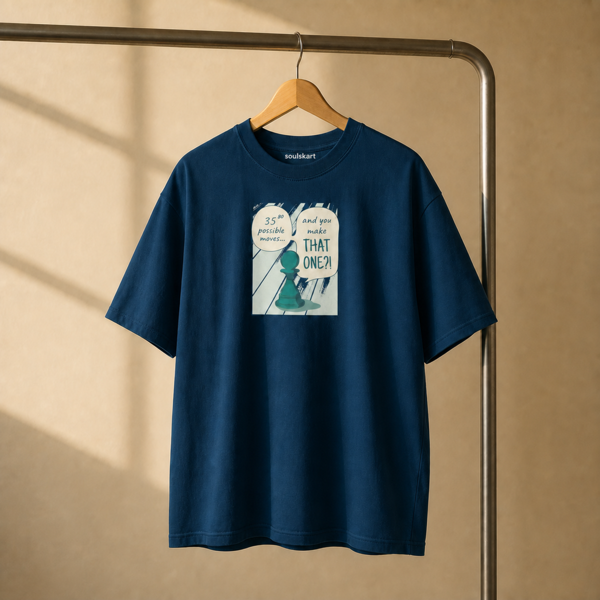 Possible Moves Chess Unisex Oversized T-Shirt