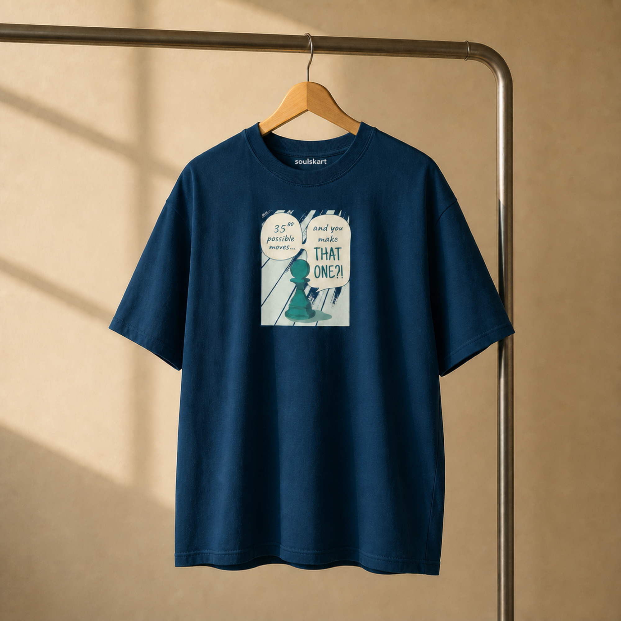 Possible Moves Chess Unisex Oversized T-Shirt