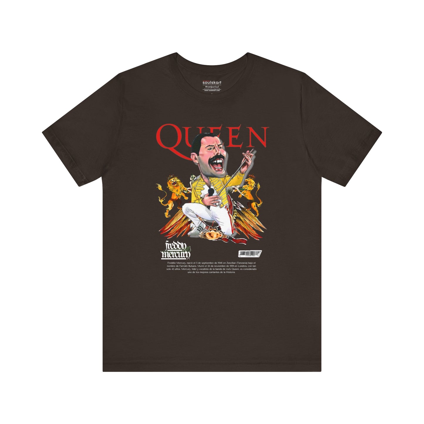 Queen Band Printed T-Shirt for Music Lovers — front view