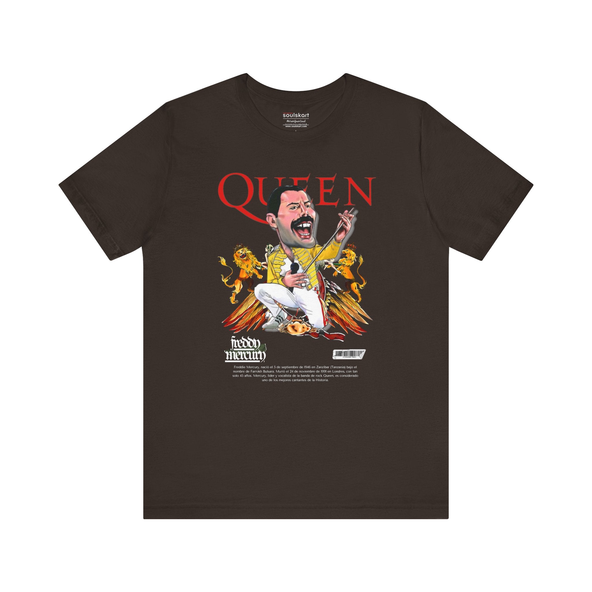 Queen Band Printed T-Shirt for Music Lovers — front view