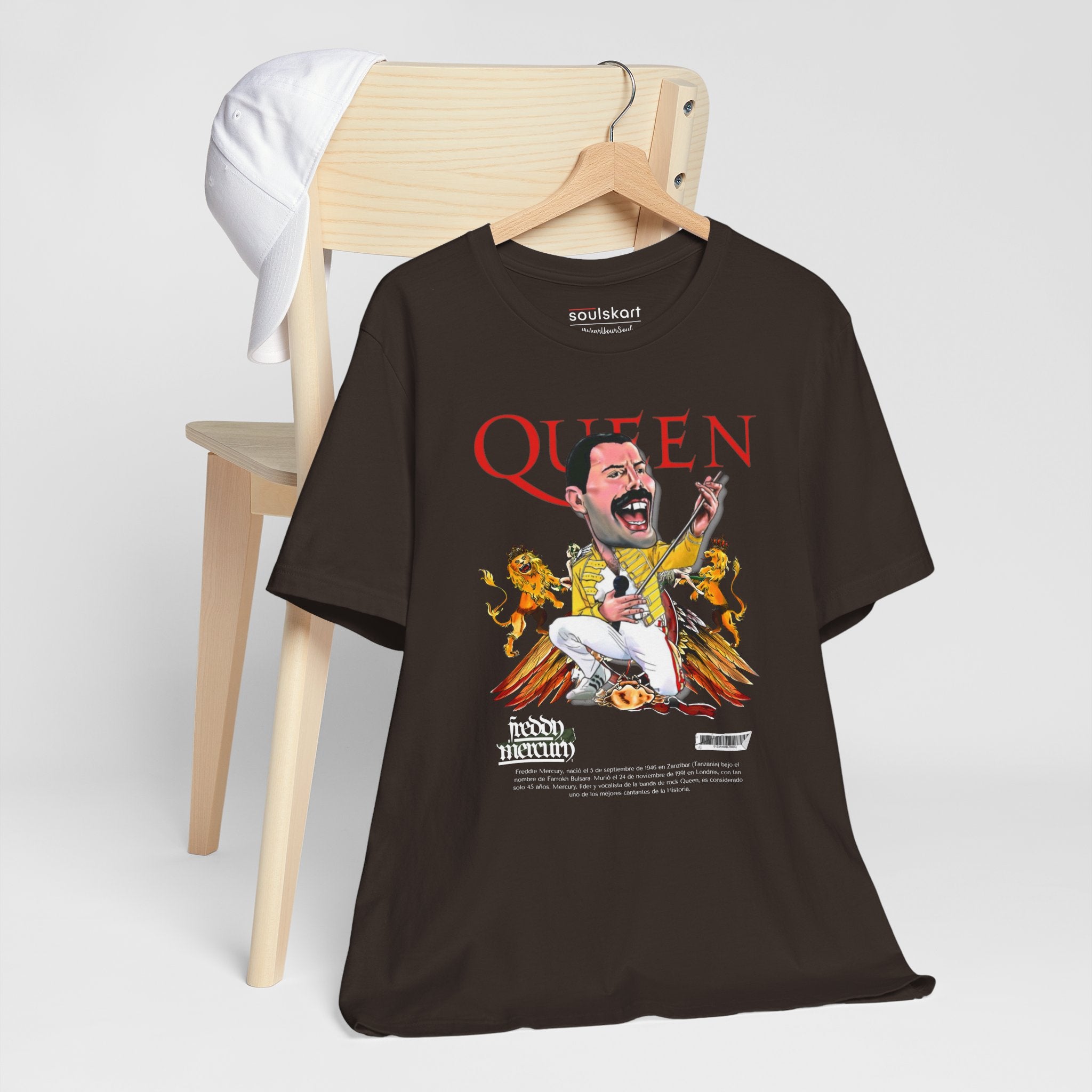 Queen Band Printed T-Shirt for Music Lovers — side view