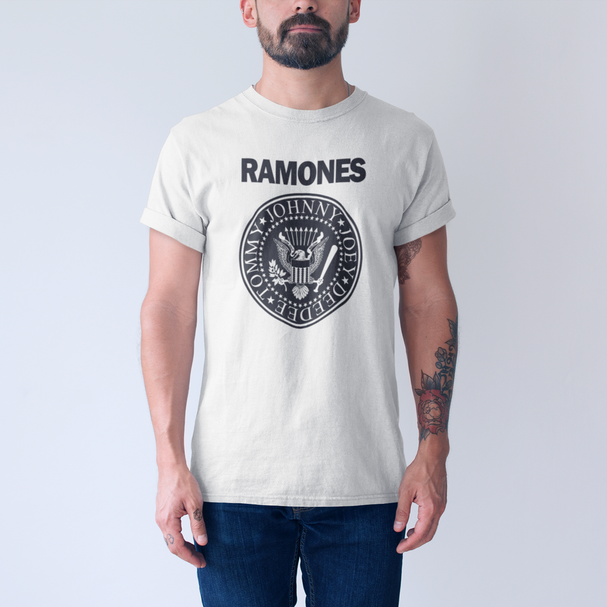 Ramones Presidential Seal Tee — White — product photo 2