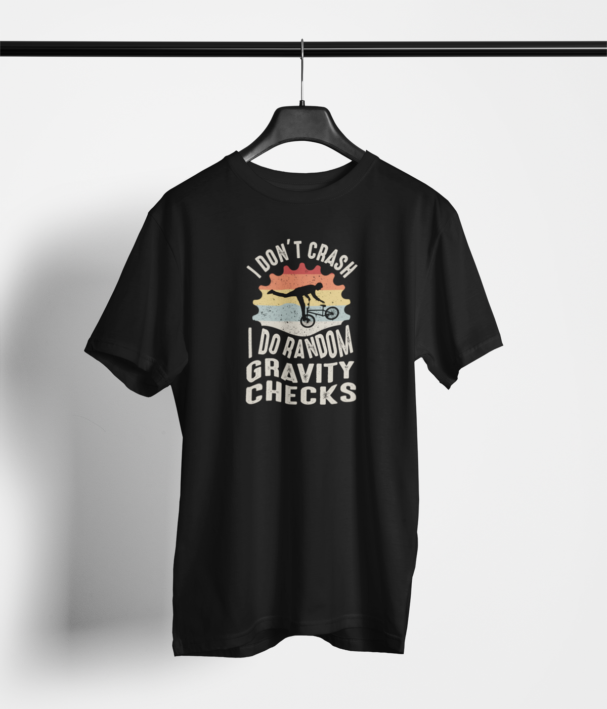 Random Gravity Checks Cycling Unisex T-Shirt — main product image